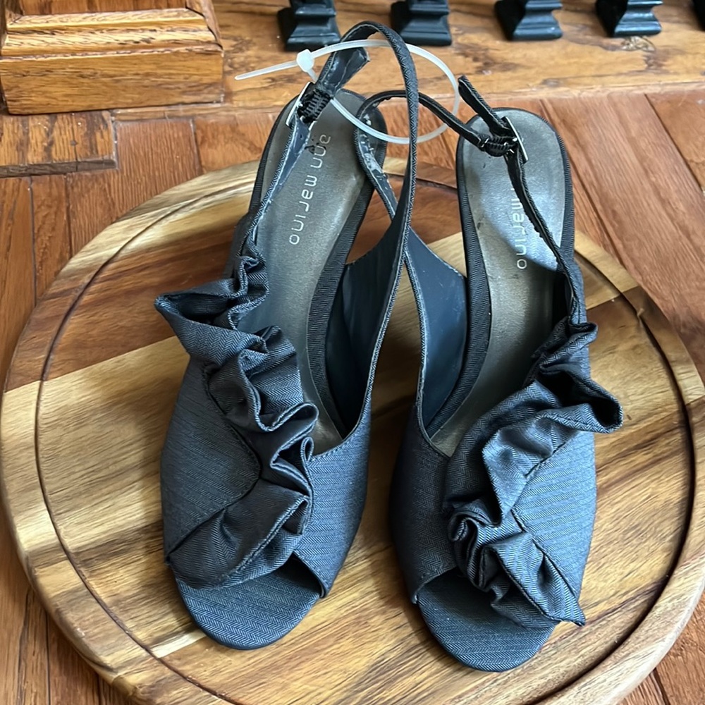 ANN MARINO RUFFLE HEELS